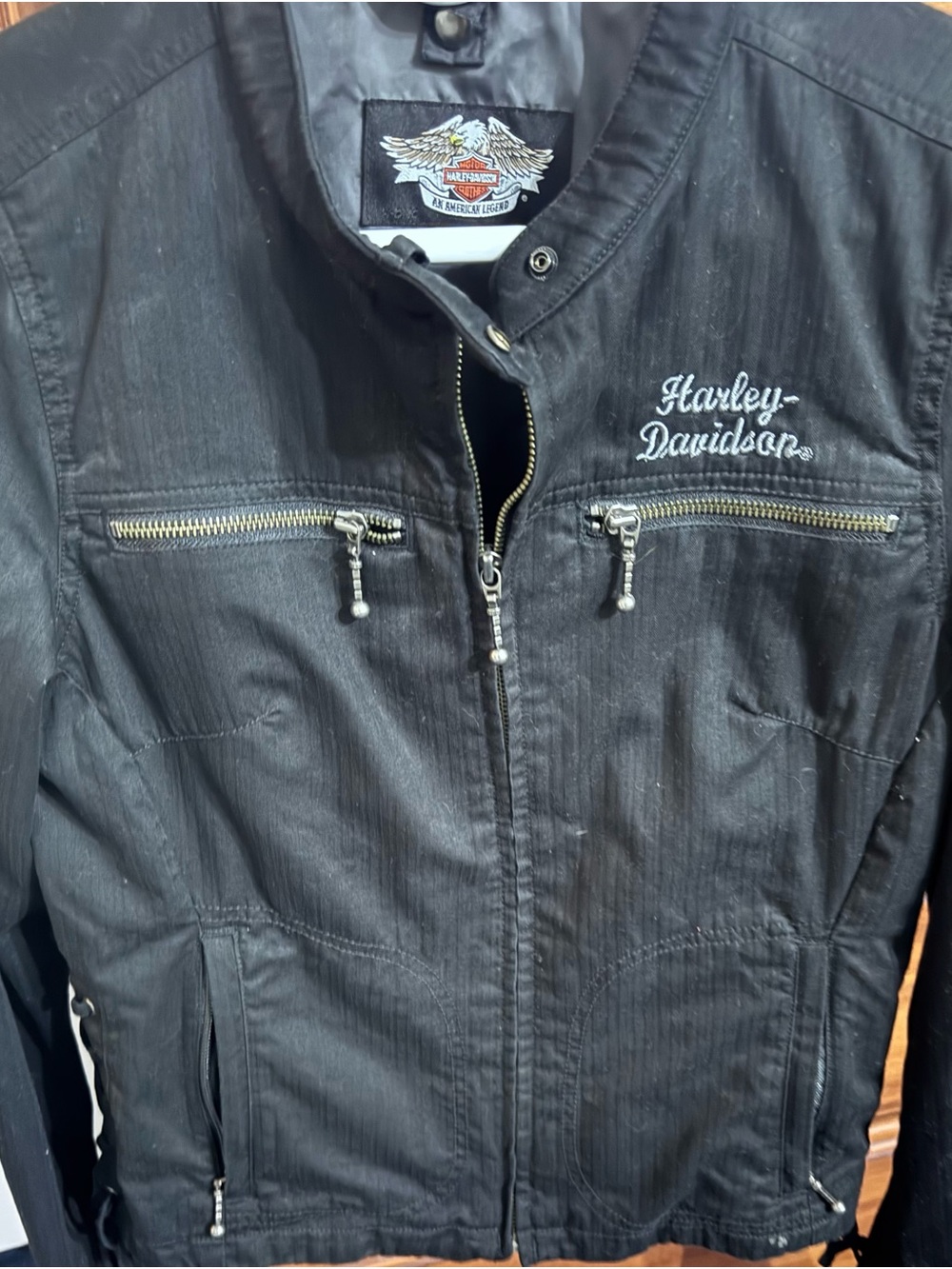 Harley-Davidson Black Lightweight Zip-Front Jacket
